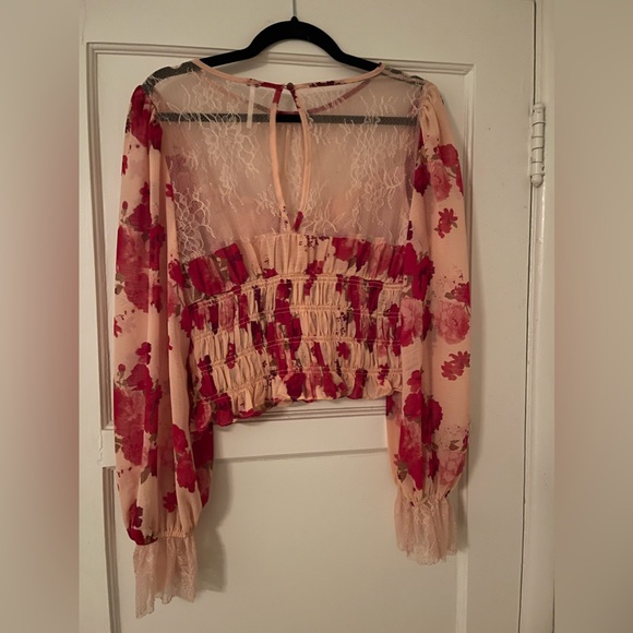 Free People Romantic Floral Lace Top - Picture 3 of 3